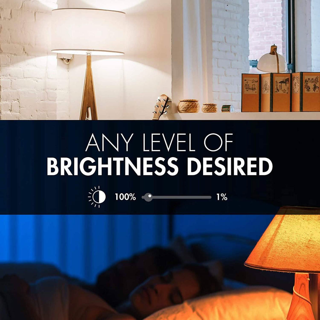 4-Pack: Smart WiFi LED Light Bulb with White and Color Changing Light Bulb