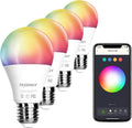 4-Pack: Smart WiFi LED Light Bulb with White and Color Changing Light Bulb