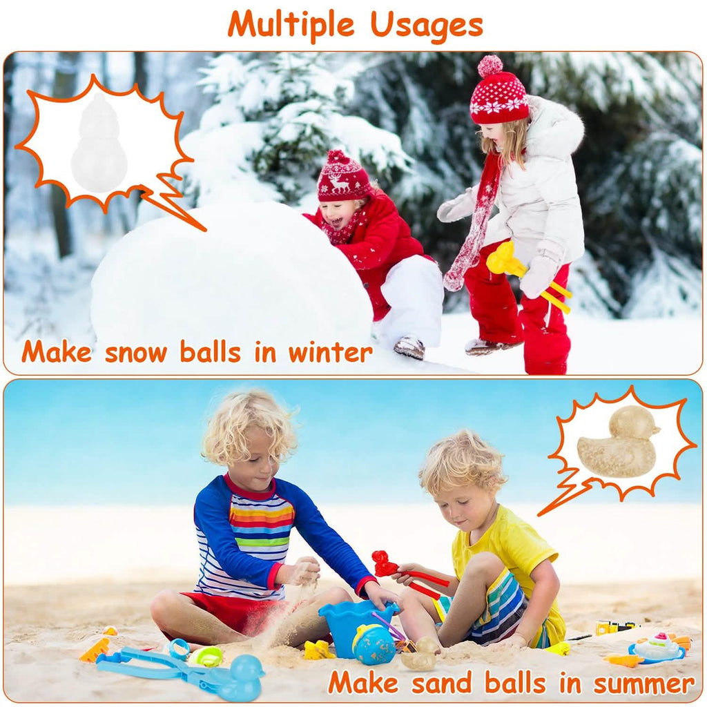 4-Pack: Snowball Makers Set Clip Snow Molds