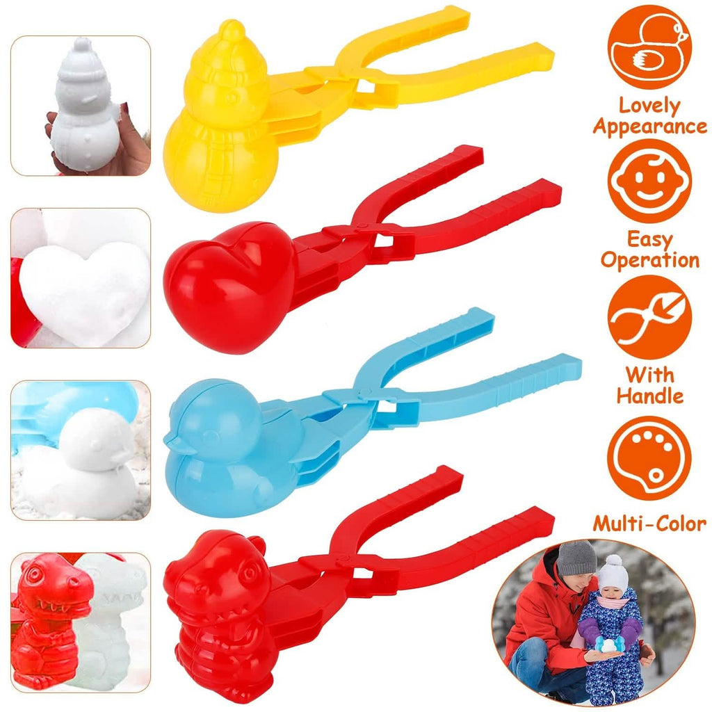 4-Pack: Snowball Makers Set Clip Snow Molds