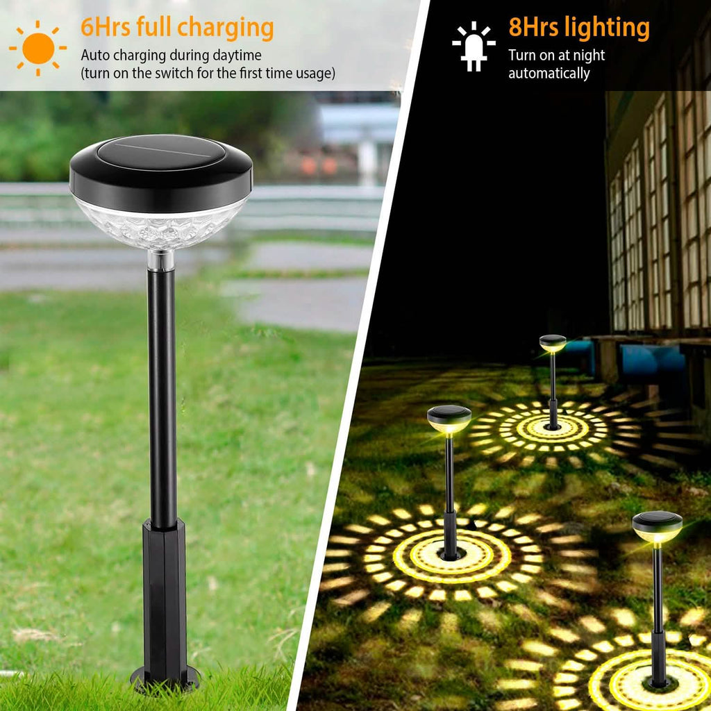 4-Pack: Solar Pathway Color Changing Garden Light