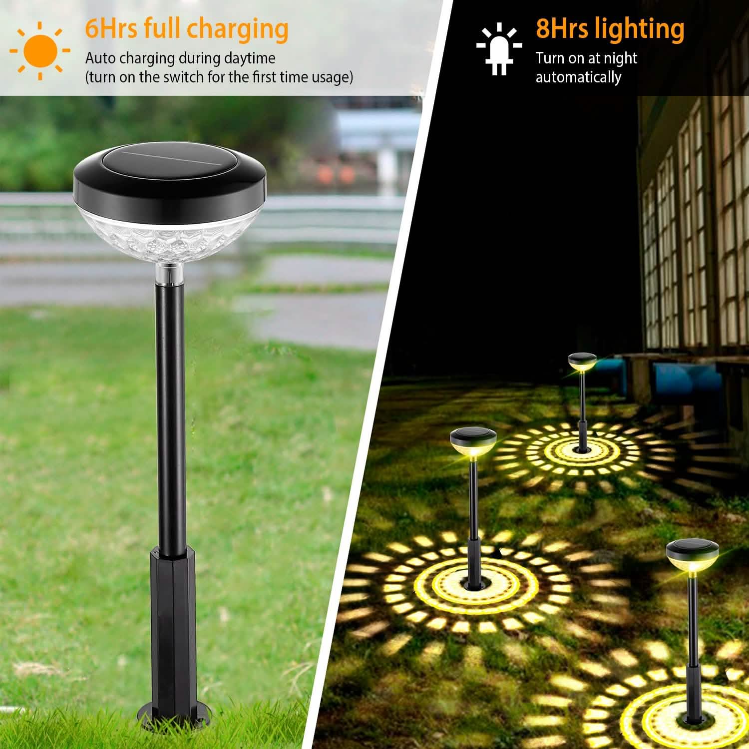 4-Pack: Solar Pathway Color Changing Garden Light