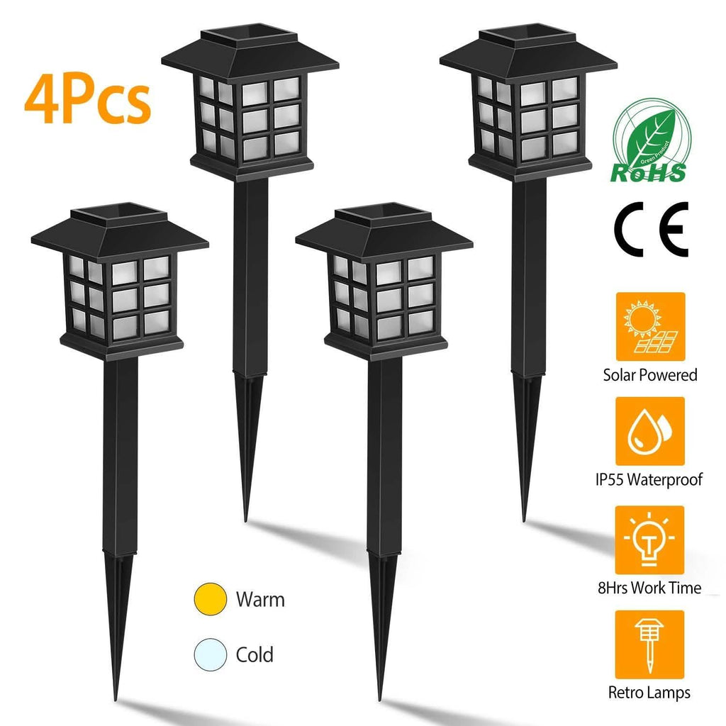 4-Pack: Solar Pathway Lights