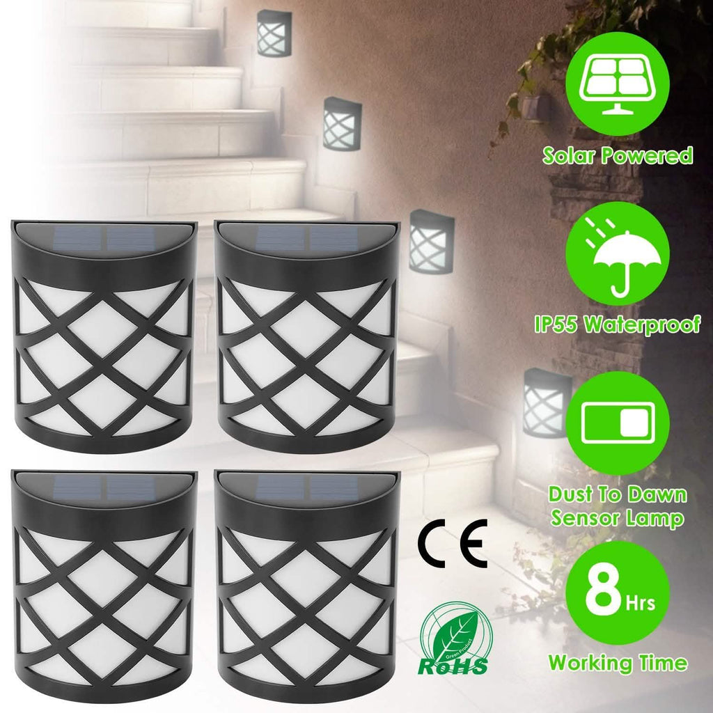 4-Pack: Solar Power LED Fence Light