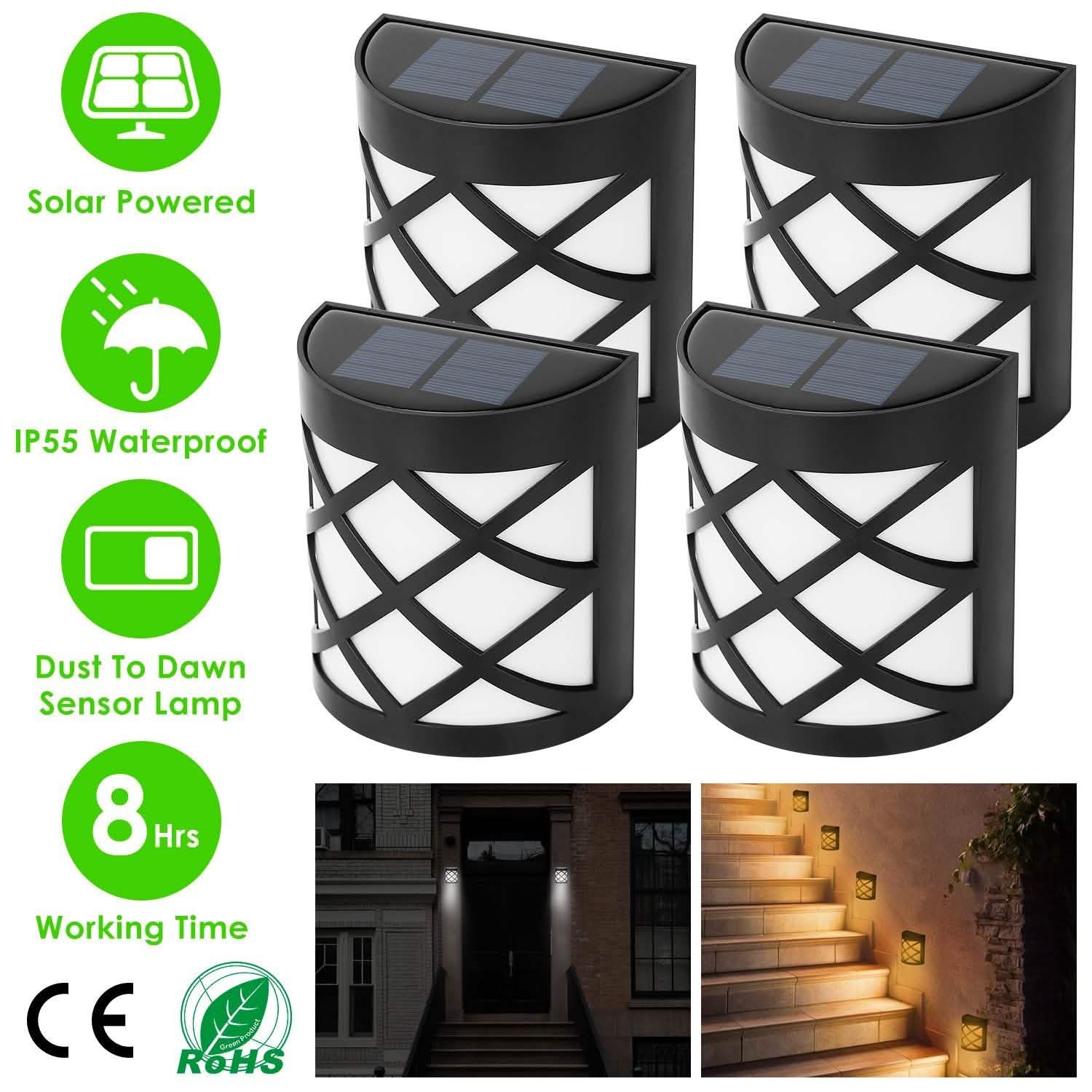 4-Pack: Solar Power LED Fence Light