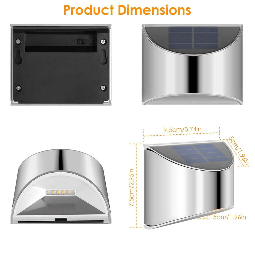 4-Pack: Solar Powered Deck Lights