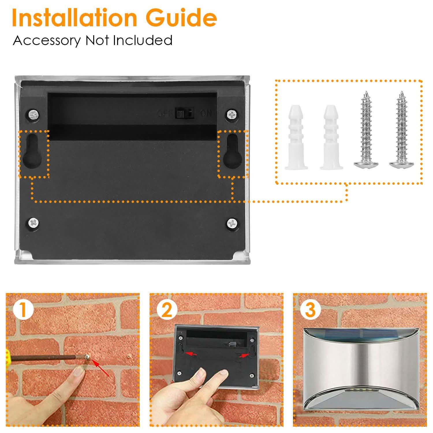 4-Pack: Solar Powered Deck Lights