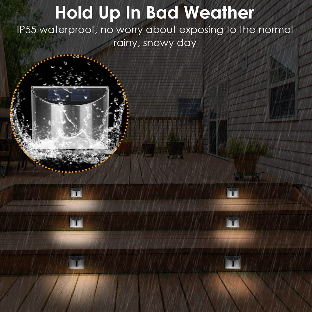 4-Pack: Solar Powered Deck Lights