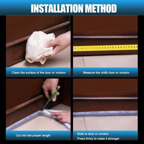 4-Pack: Soundproof and Dustproof Sealing Strip