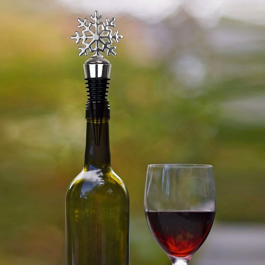 4-Pack:  Stainless Steel Christmas Fun Wine and Beverage Bottle Stopper