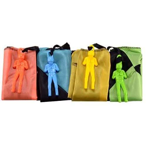 4-Pack: Tangle Free Throwing Toy Parachute