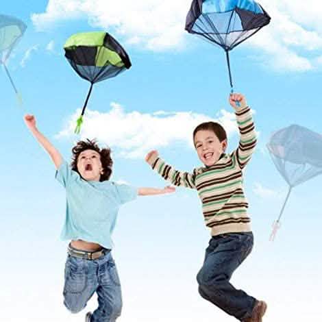 4-Pack: Tangle Free Throwing Toy Parachute