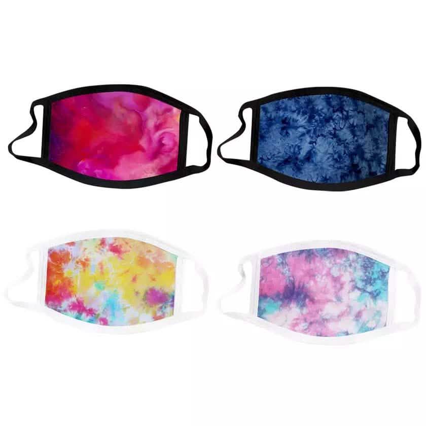 4-Pack: Tie Dye Fabric Non-Medical Face Masks