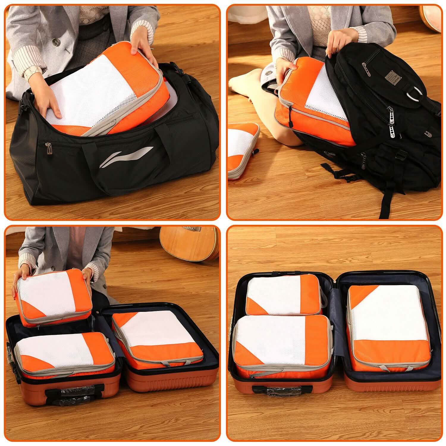 4-Pack: Travel Suitcase Storage Bag Set