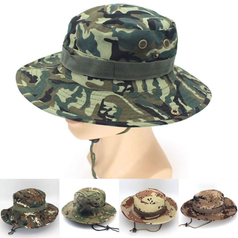 4-Pack: Unisex Camouflage Sun Hat for Outdoors