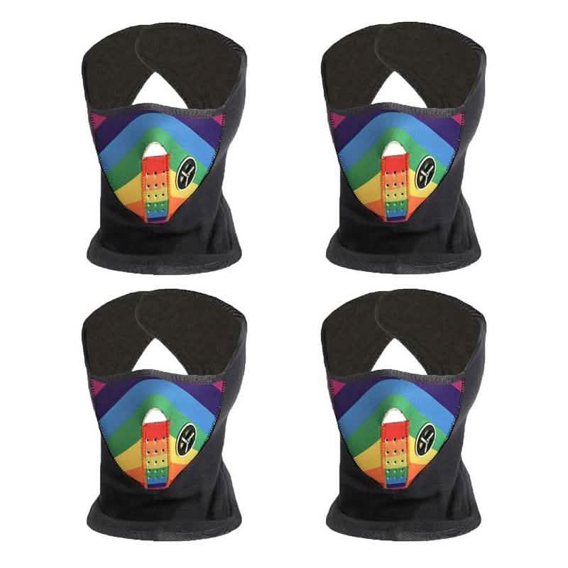 4-Pack: Unisex Rainbow Winter Ski Mask