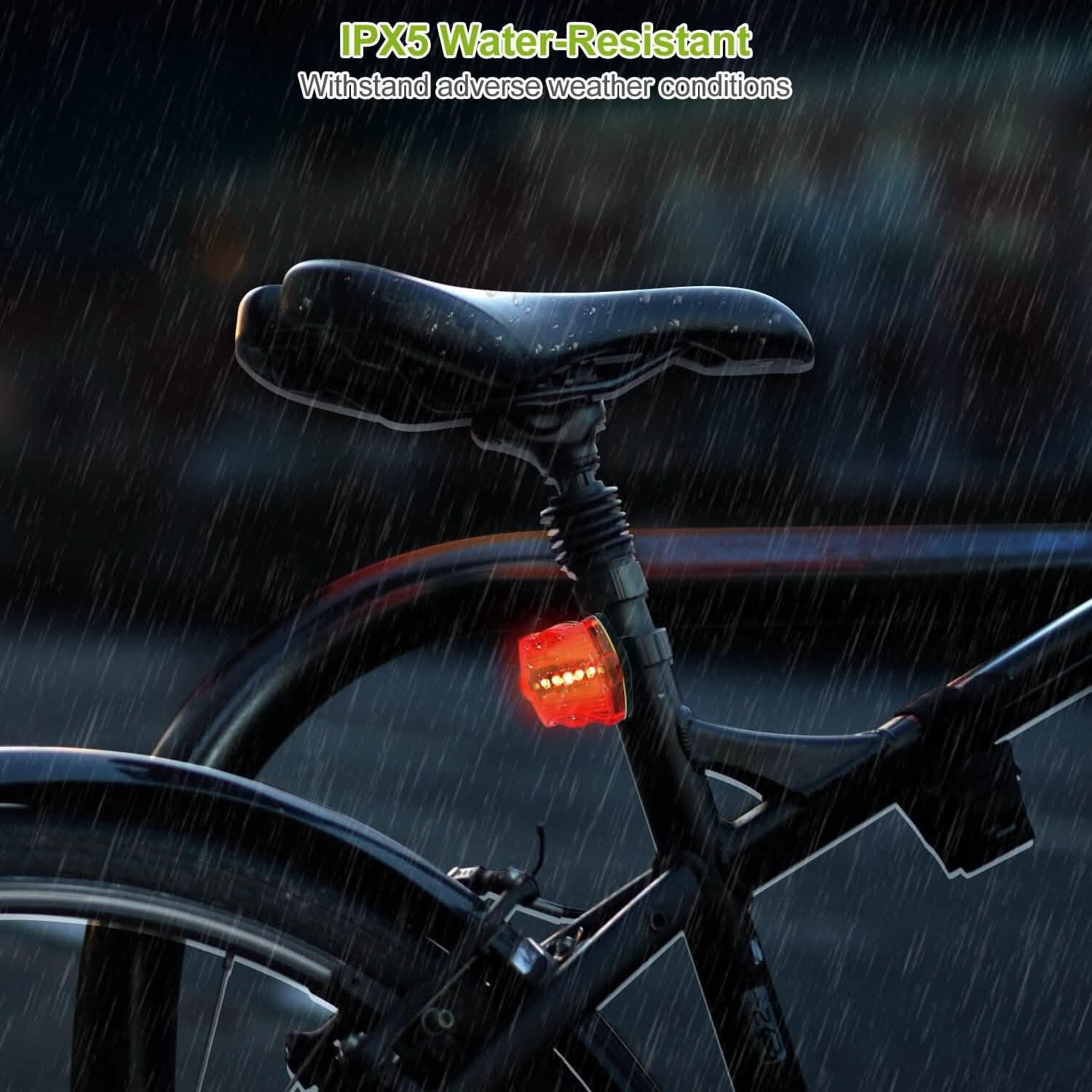 4-Pack: Universal Front Rear Bike Light Set