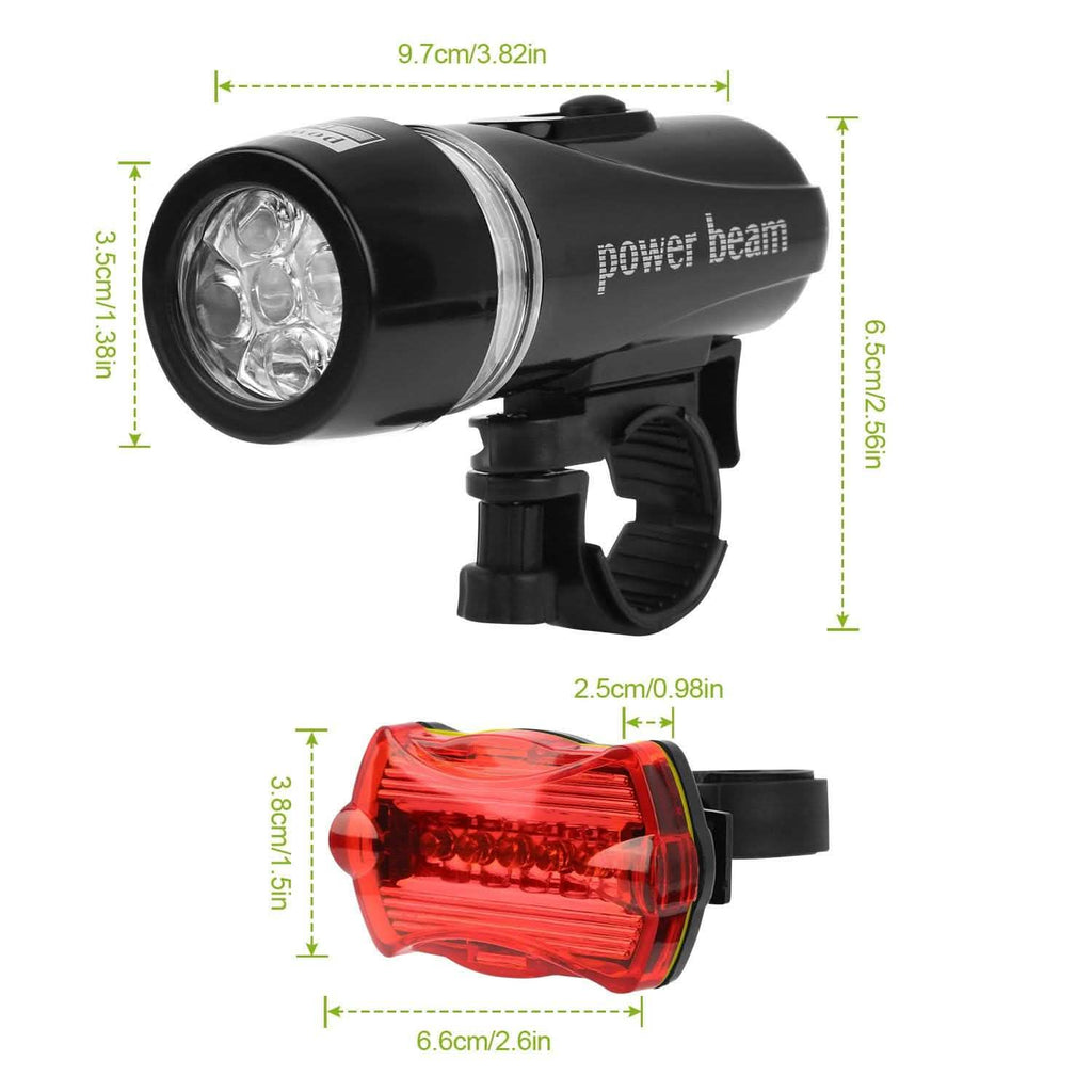 4-Pack: Universal Front Rear Bike Light Set