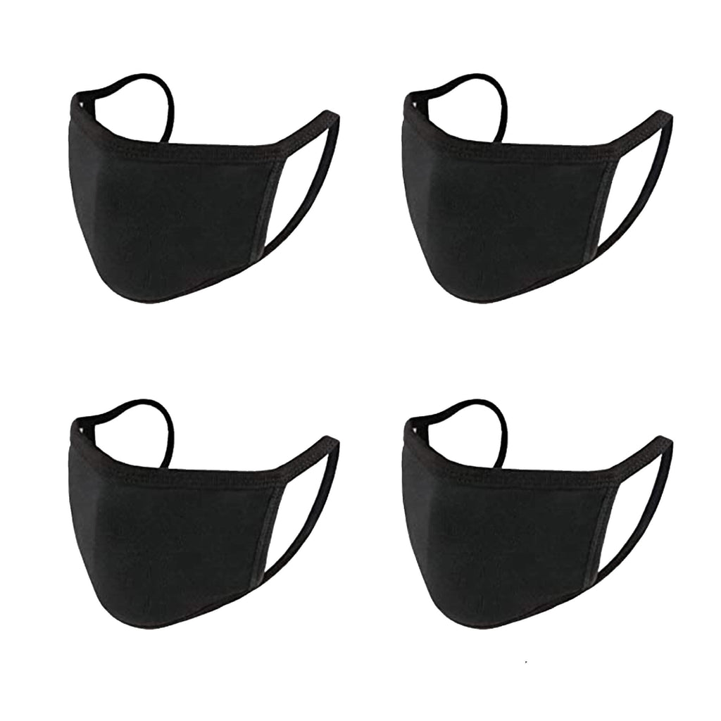 4-Pack: Washable & Reusable 2-Ply Cotton Fabric Reversible Face Mask