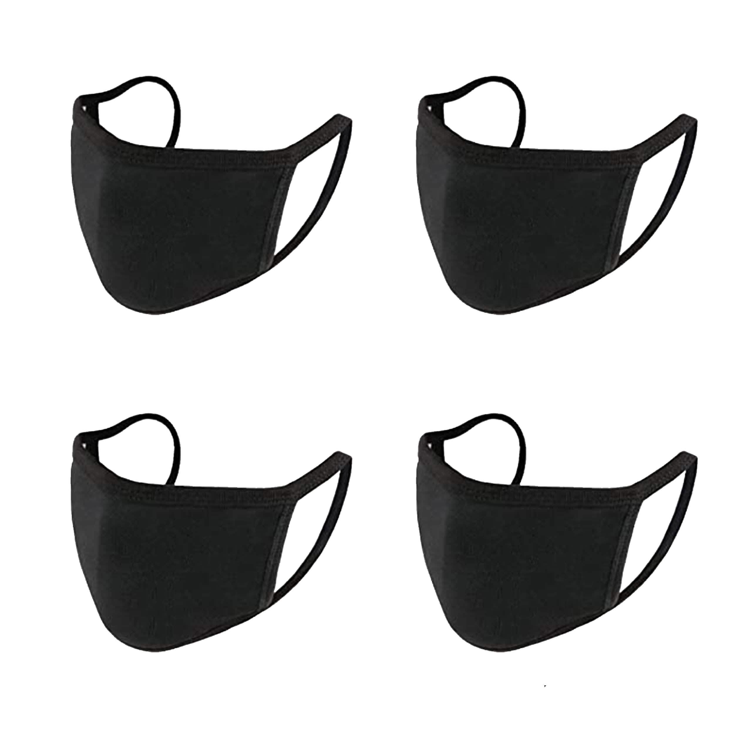 4-Pack: Washable & Reusable 2-Ply Cotton Fabric Reversible Face Mask
