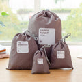 4-Pack: Waterproof Drawstring Bag Set