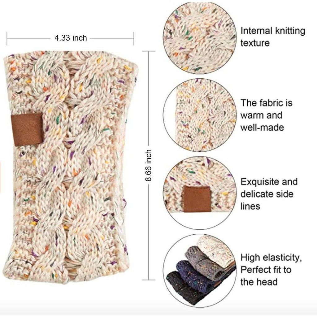 4-Pack: Women Confetti Winter Headband Wrap And Ear Warmer