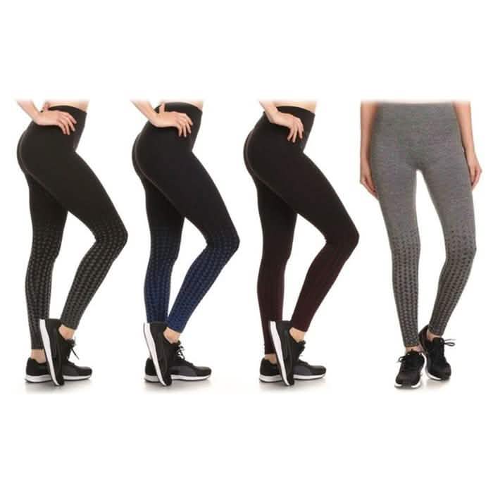 4-Pack: Women's Active Fleece Lined Performance Leggings