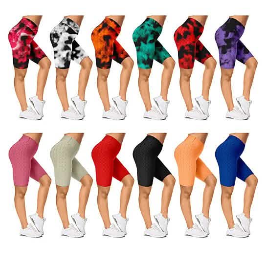 4-Pack Women's Butt Lifting Biker Shorts (Anti-Cellulite)