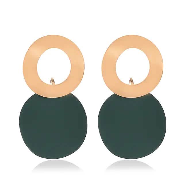 4-Pairs: Women's Holiday Chrome Geometric Ball Earrings