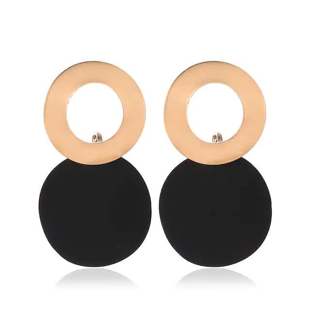 4-Pairs: Women's Holiday Chrome Geometric Ball Earrings