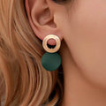 4-Pairs: Women's Holiday Chrome Geometric Ball Earrings
