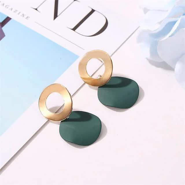 4-Pairs: Women's Holiday Chrome Geometric Ball Earrings