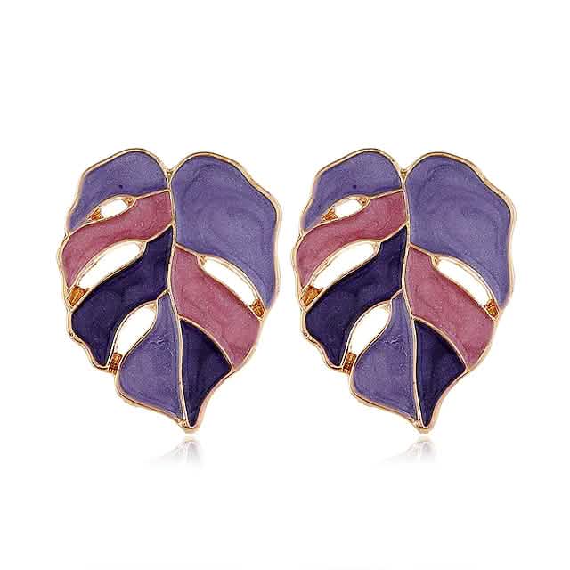4-Pairs: Women's Vintage Leaf Fashion Earrings