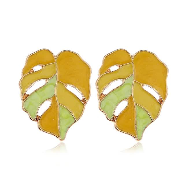 4-Pairs: Women's Vintage Leaf Fashion Earrings