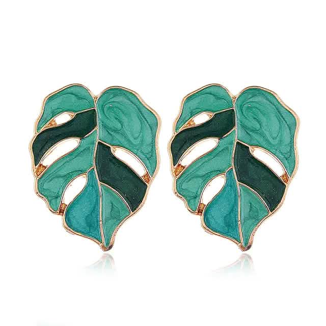 4-Pairs: Women's Vintage Leaf Fashion Earrings