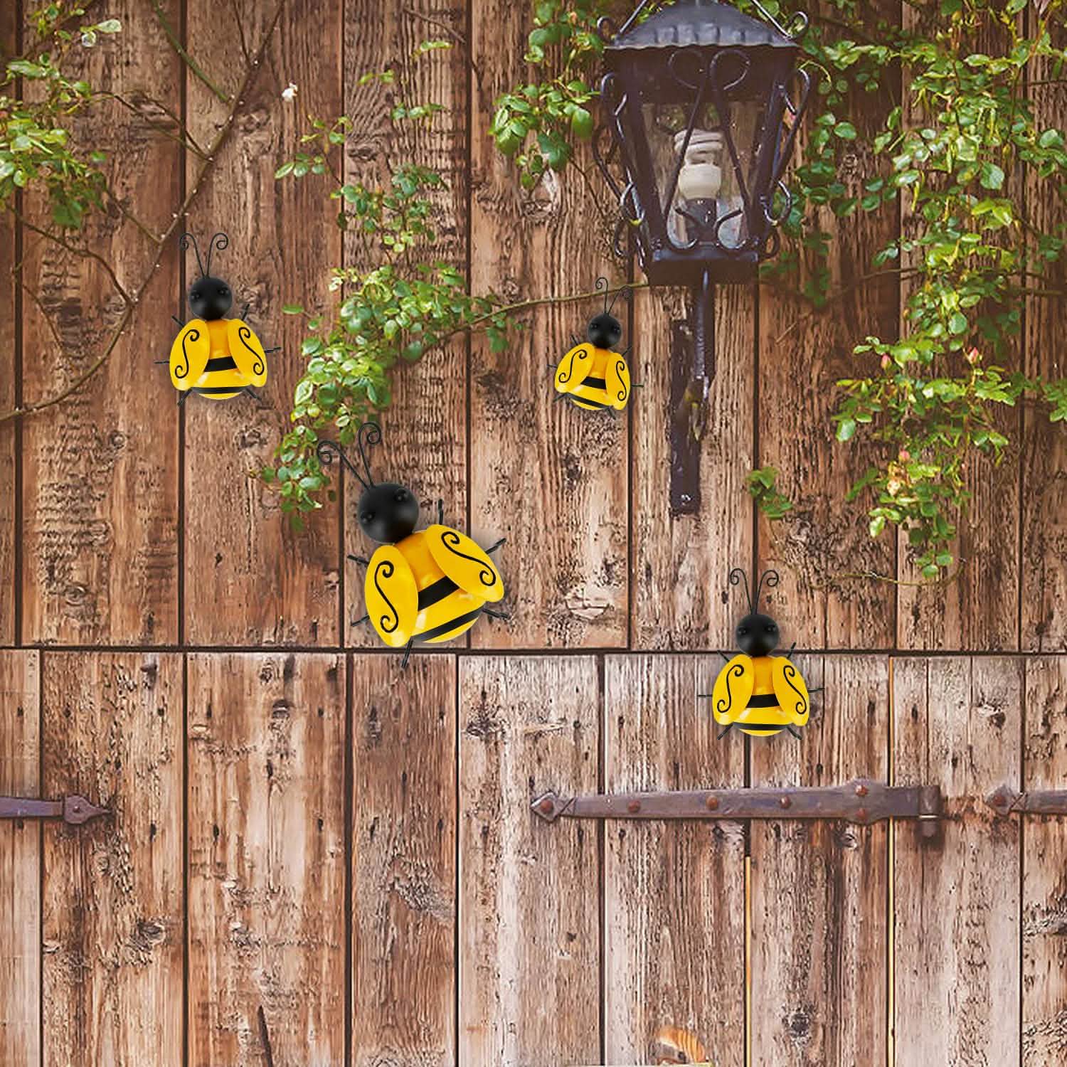 4-Piece: 3D Bumble Bee Ornament Set