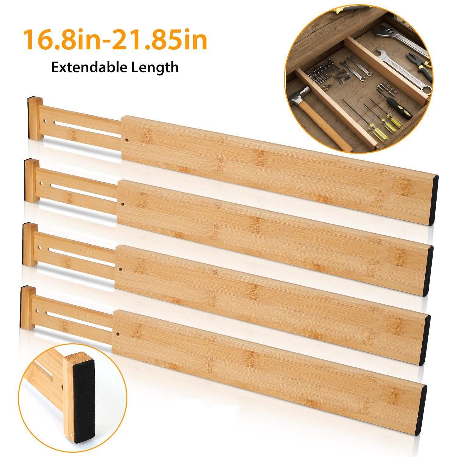 4-Piece: Adjustable Drawer Divider
