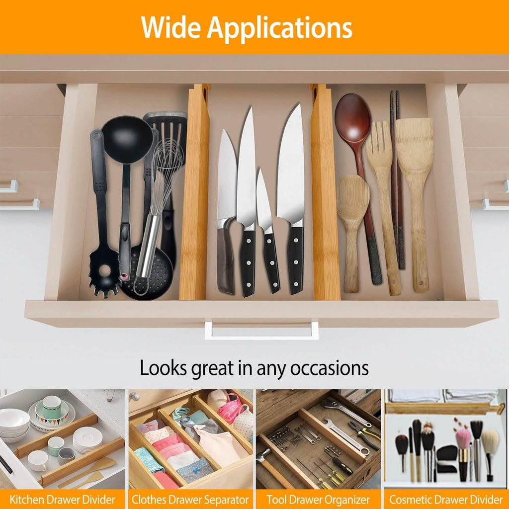 4-Piece: Adjustable Drawer Divider