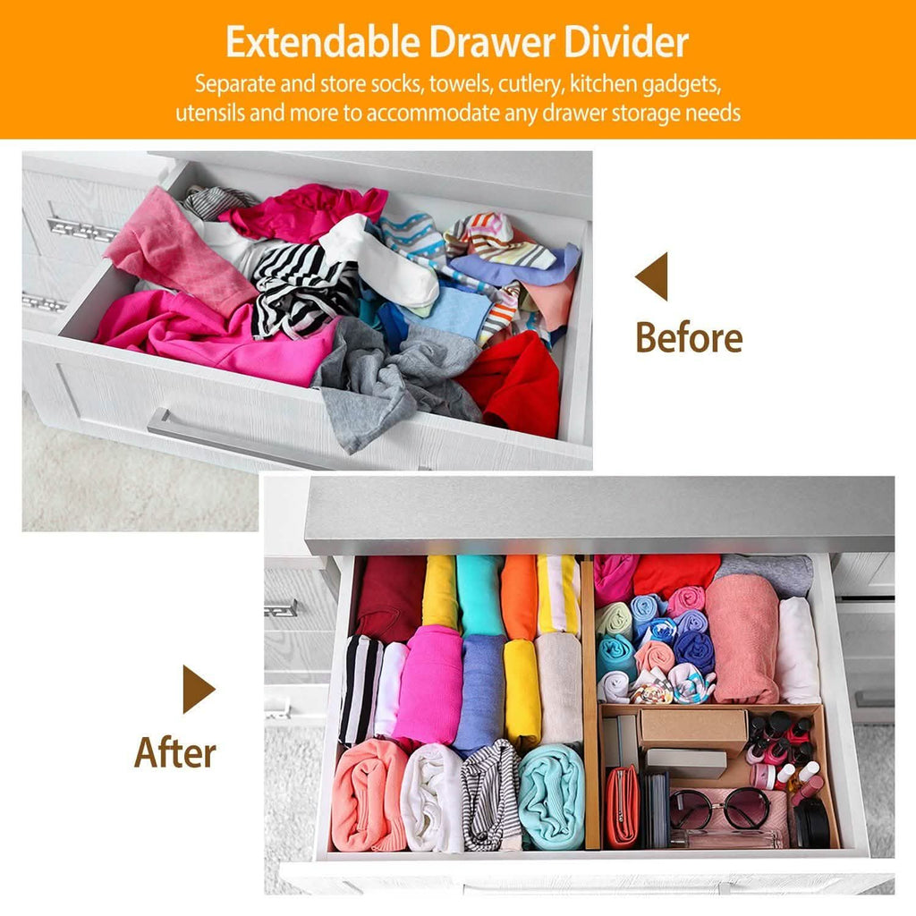 4-Piece: Adjustable Drawer Divider
