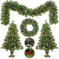 4-Piece: Artificial Christmas Tree Set