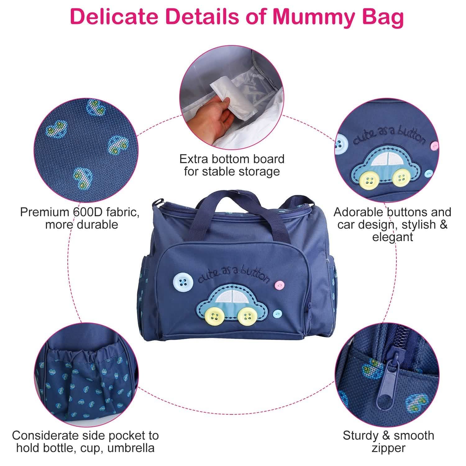 4-Piece: Baby Diaper Tote Bag Set