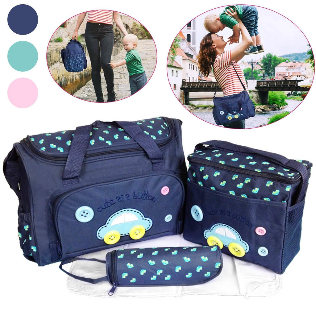 4-Piece: Baby Diaper Tote Bag Set