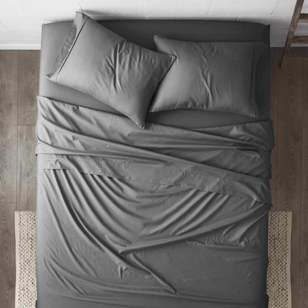 4-Piece: Chevron Embossed Sheet Set