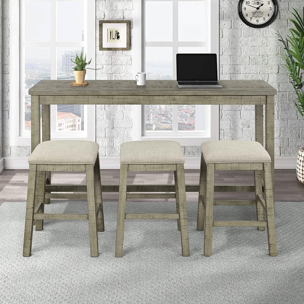 4-Piece: Counter Height Bar Table Set