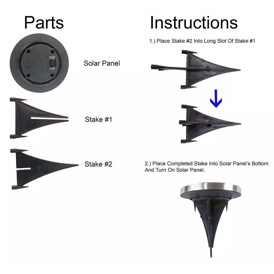 4-Piece: Disk Solar Powered Path Lawn Lights