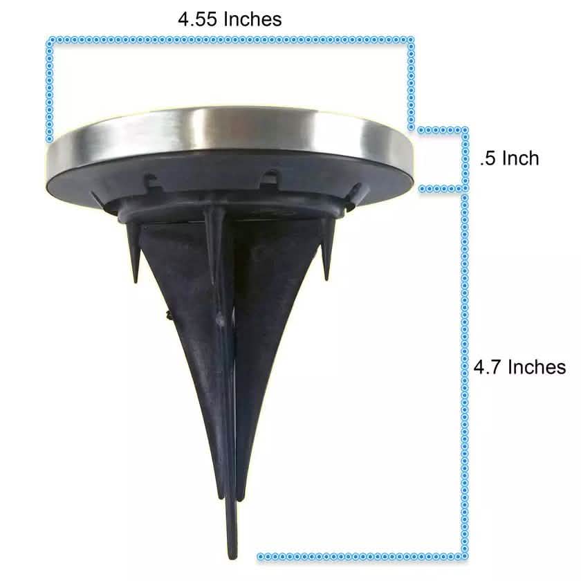 4-Piece: Disk Solar Powered Path Lawn Lights
