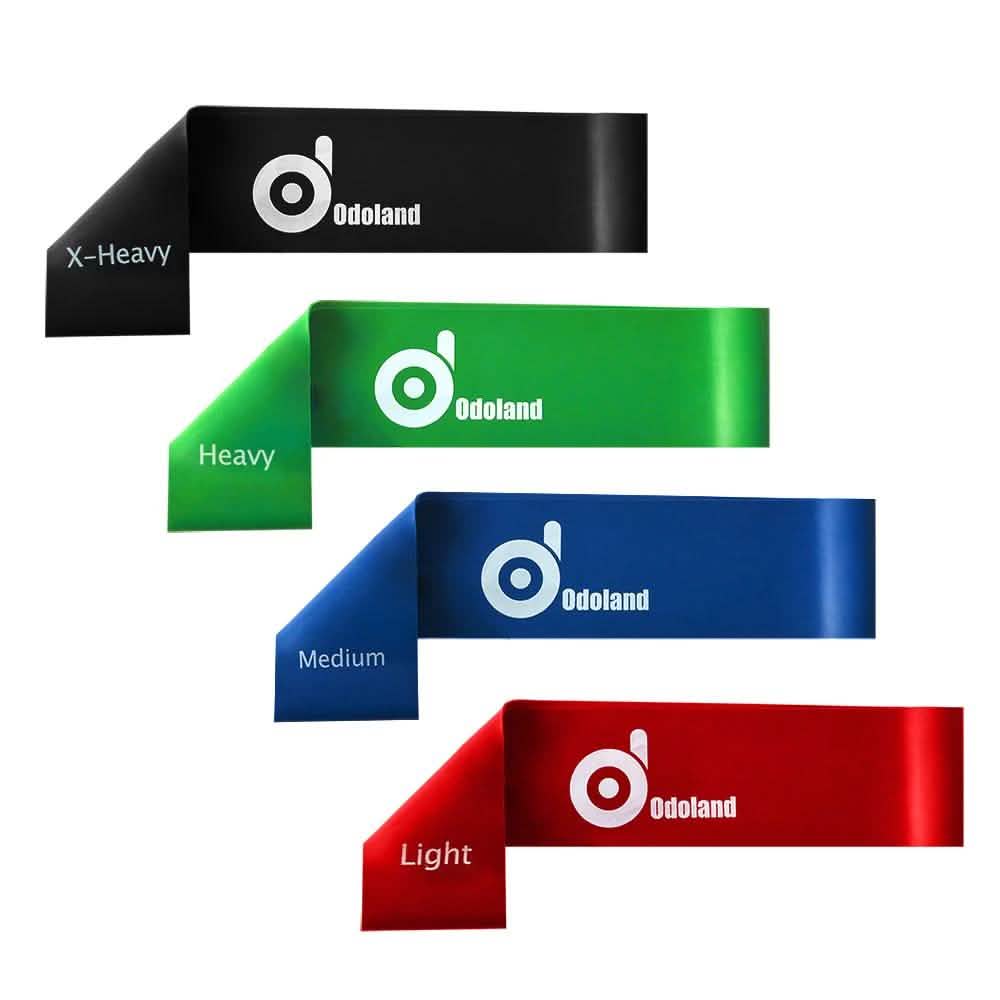 4-Piece: Exercise Resistance Loop Bands Assisted Pull Up Yoga Training