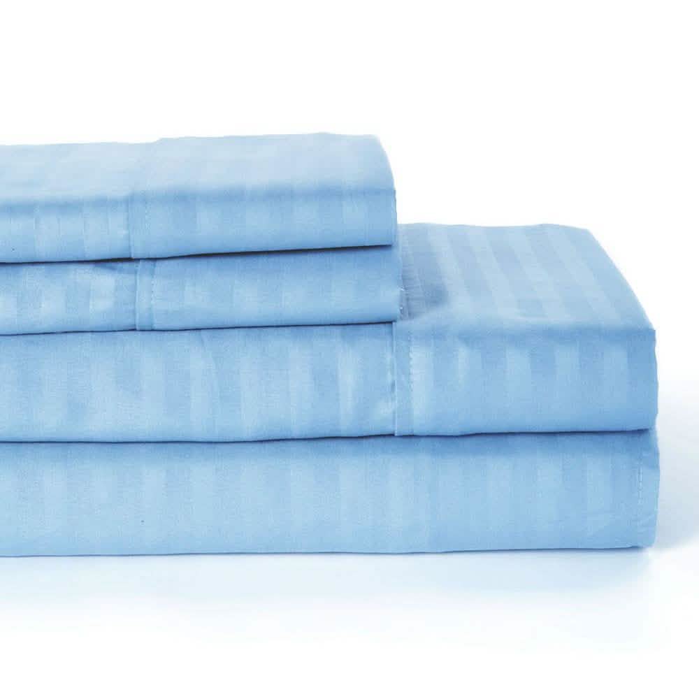 4-Piece: Lux Decor Collection Stripe Sheet Set