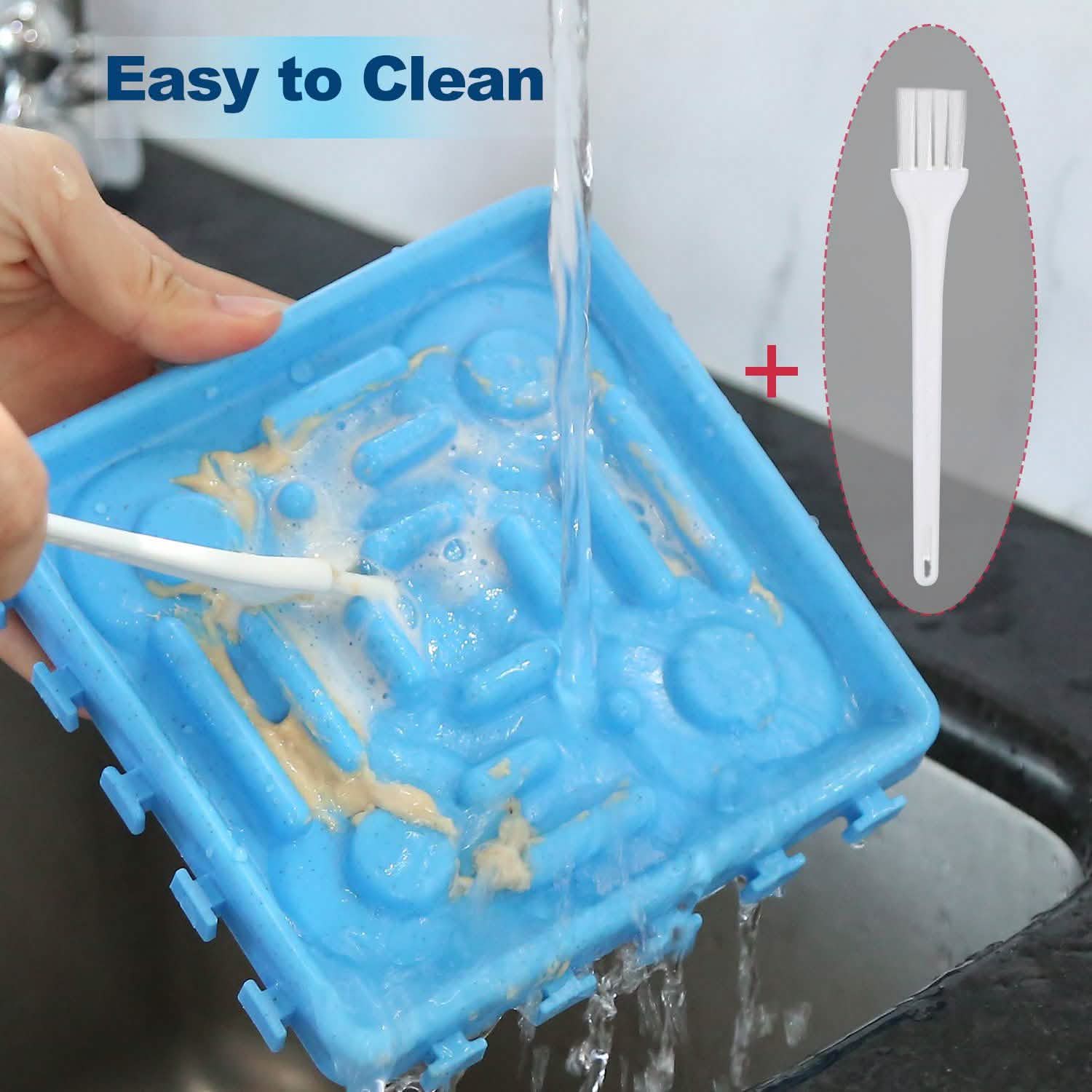 4-Piece: Pet Slow Feeder and Licking Tray Set
