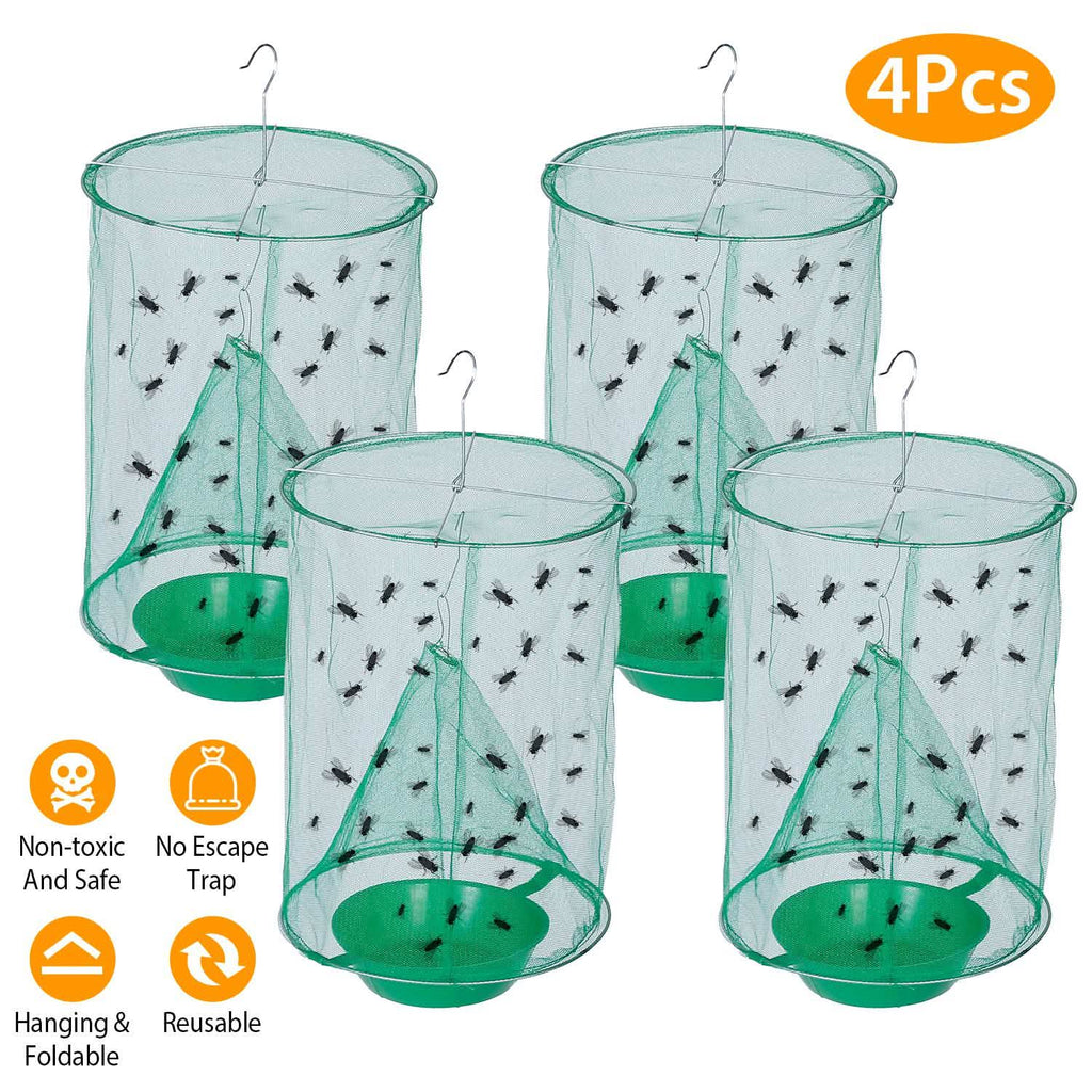 4-Piece: Ranch Fly Trap with Bait Set